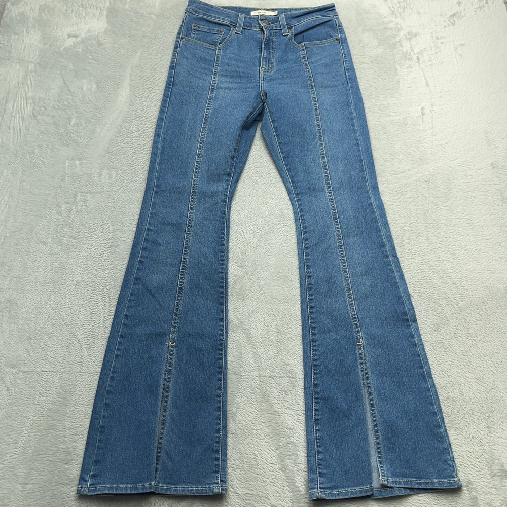 Levi's Blue Panel Flare Jeans